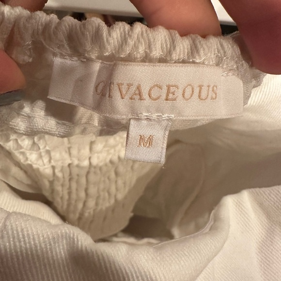 Olivaceous Ivory Strapless Romper - Picture 4 of 6